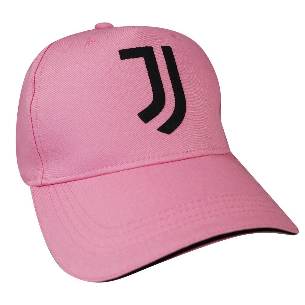 Cappellino cotone con visiera rosa juventus