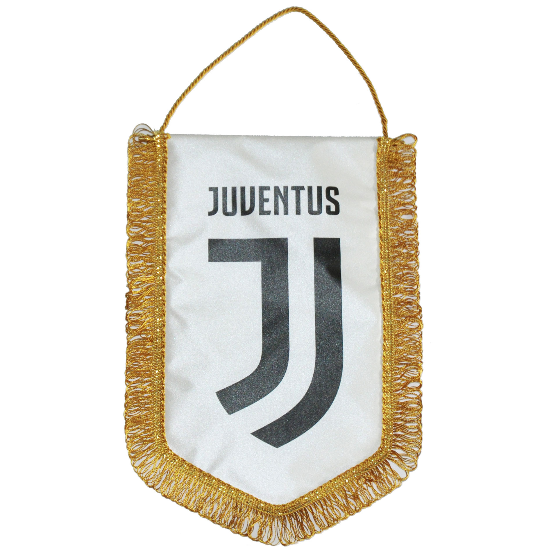 3782 Ju1206 Gagliardetto Pentagonale 20x28 Cm Logo Ufficiale Juventus
