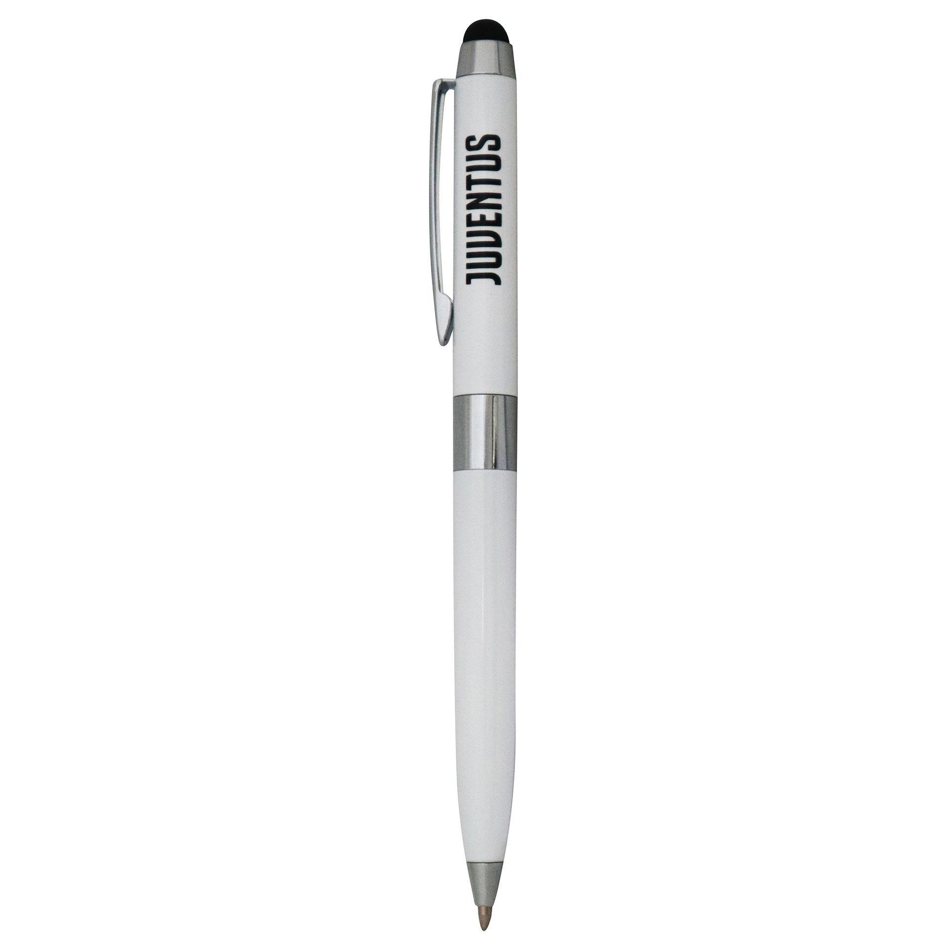 Penna touch in metallo con fusto bianco in box regalo