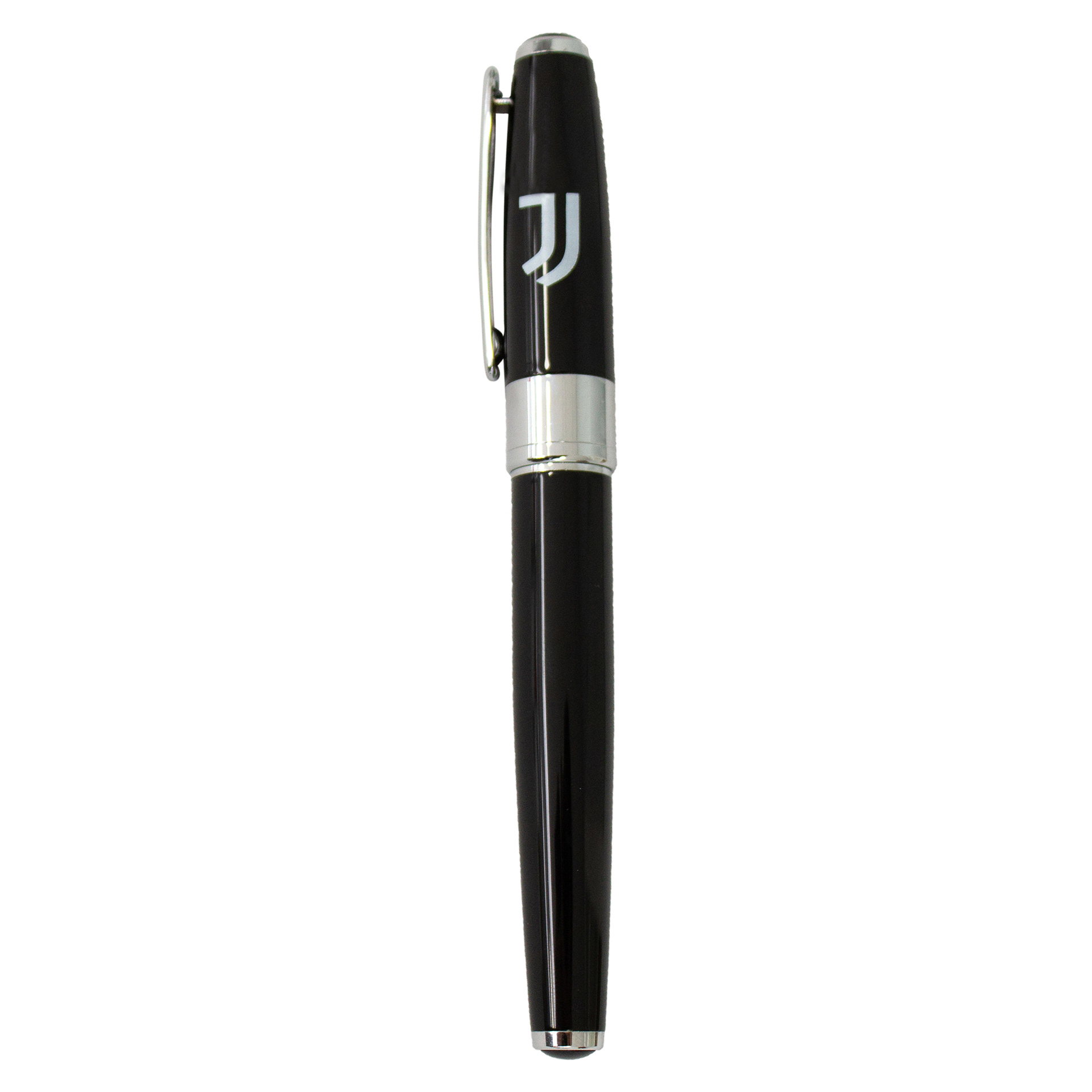 Penna roller in ottone con fusto laccato nero in box regalo