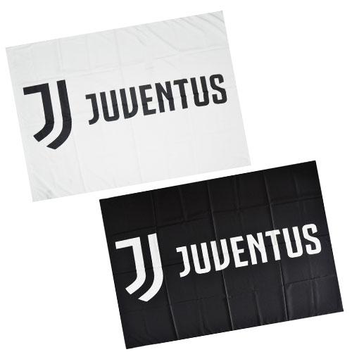 Bandiera senza asta juventus con logo giallo 100 x 140 cm
