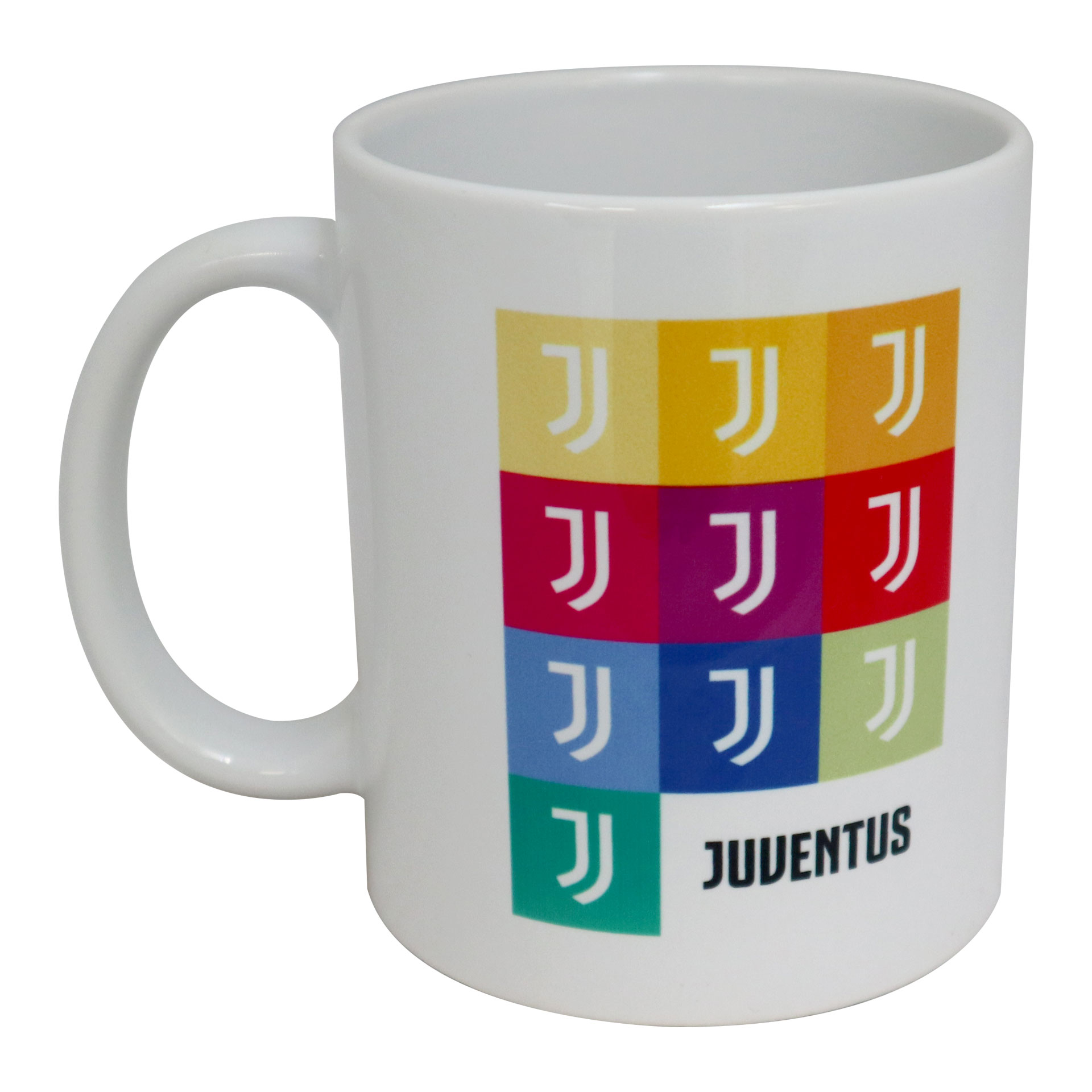 Mug in ceramica con interno bianco stampa a piu' coloriloghi juventus