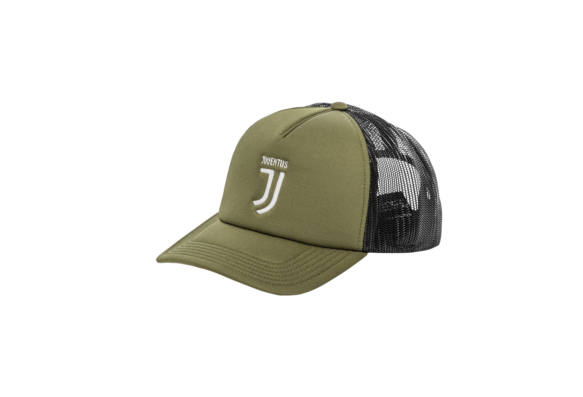Cappello Con Visiera Juventus Verde Logo Bianco Con Rete